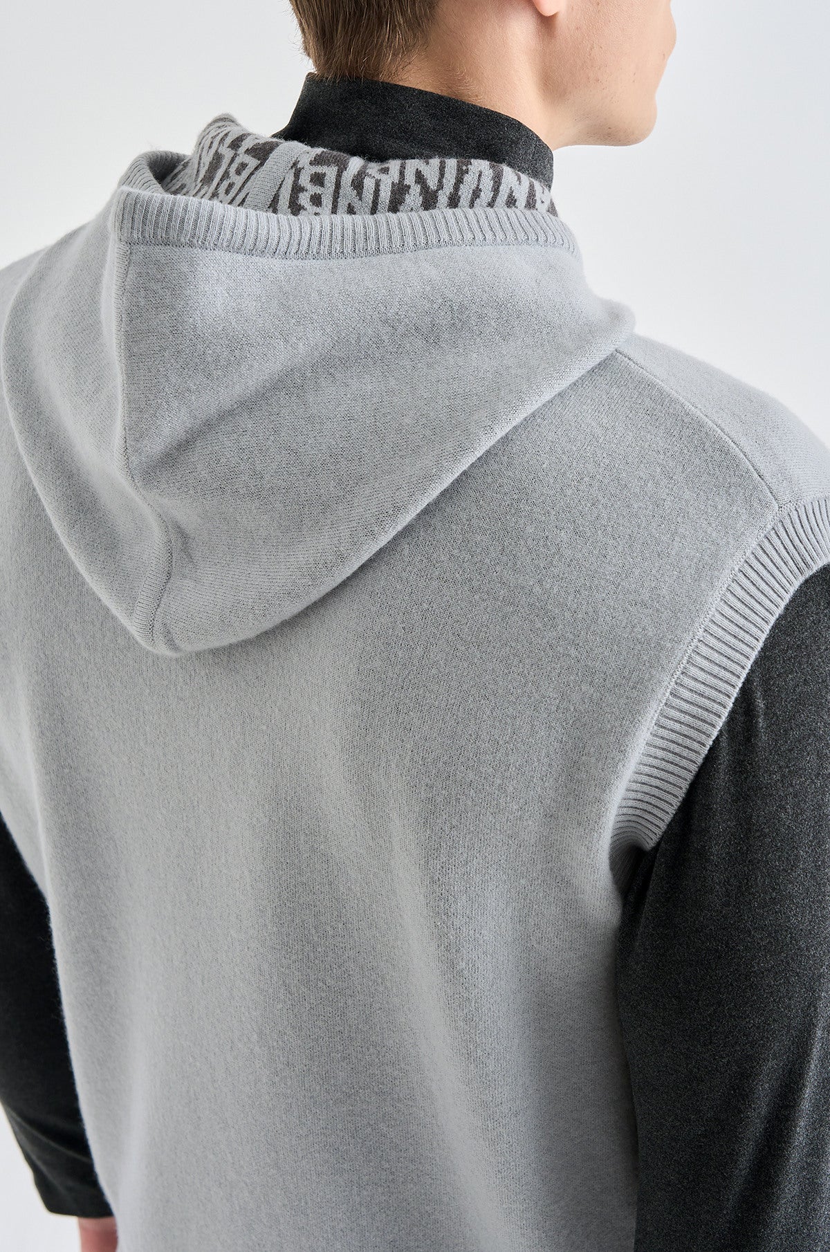 Lanvin Blanc Men's Hoodie Vest - Cool Grey - Erthe Golf