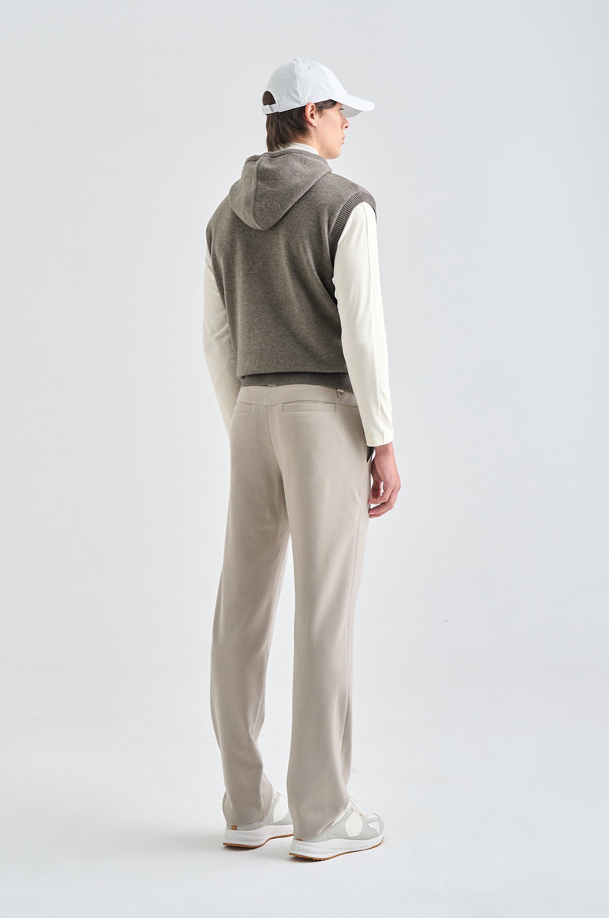 Lanvin Blanc Men's Hoodie Vest - Sepia Grey - Erthe Golf