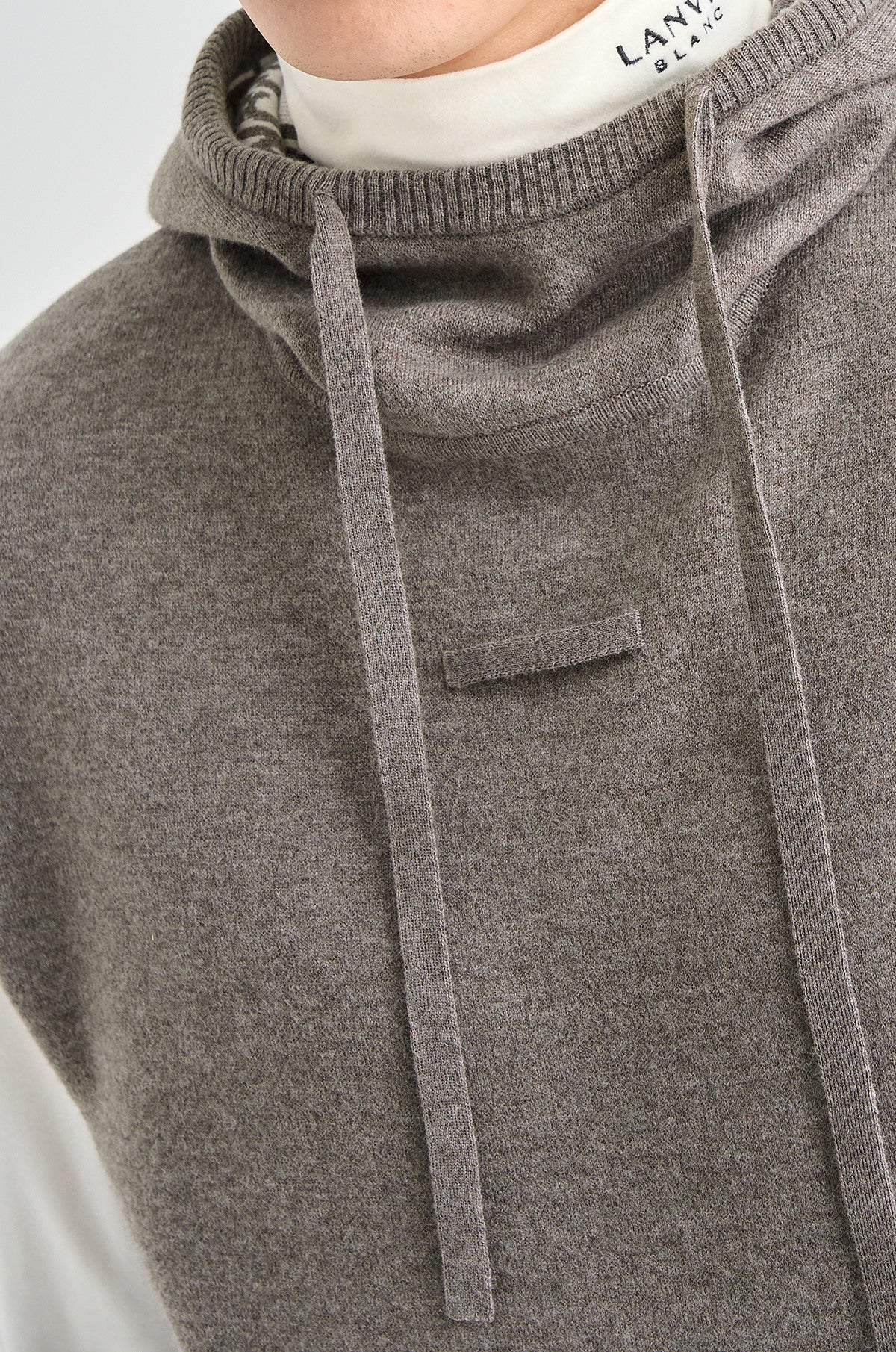 Lanvin Blanc Men's Hoodie Vest - Sepia Grey - Erthe Golf
