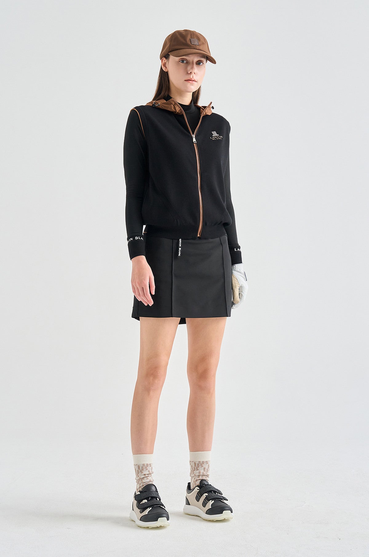 Lanvin Blanc Women&#39;s Zip Hoodie - Black - Erthe Golf