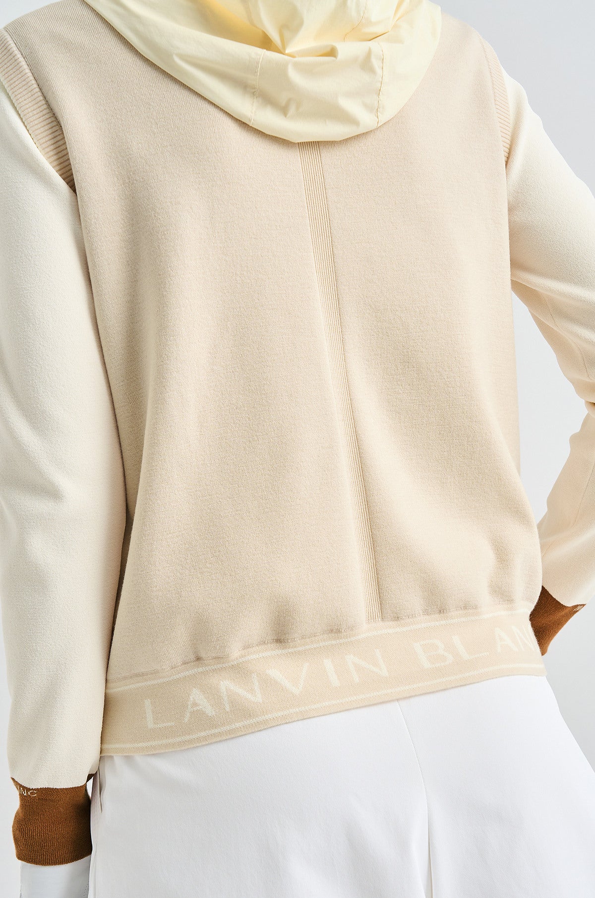 Lanvin Blanc Women's Zip Hoodie - Light Beige - Erthe Golf