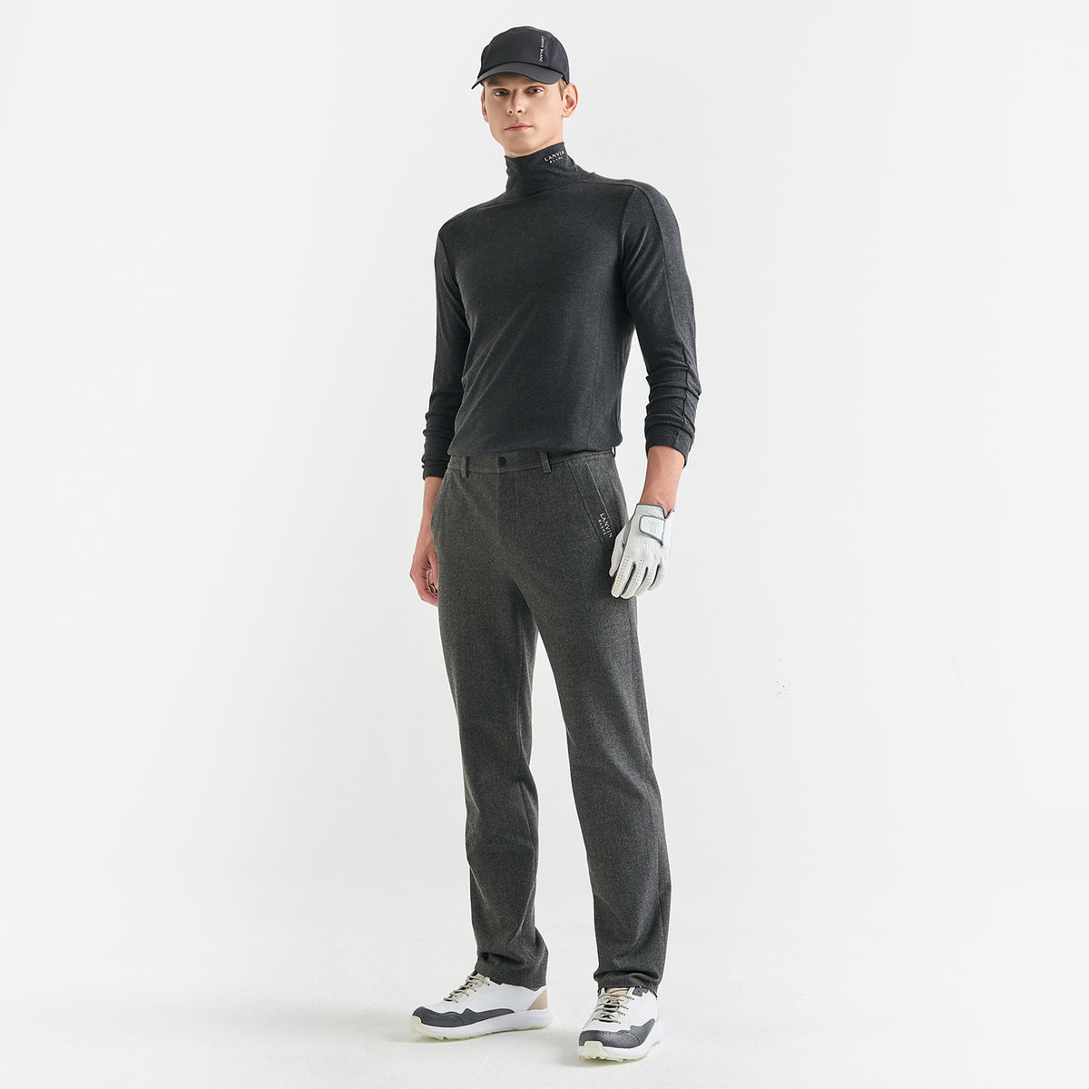 Lanvin Blanc Men's Knit Pants - Charcoal Grey - Erthe Golf
