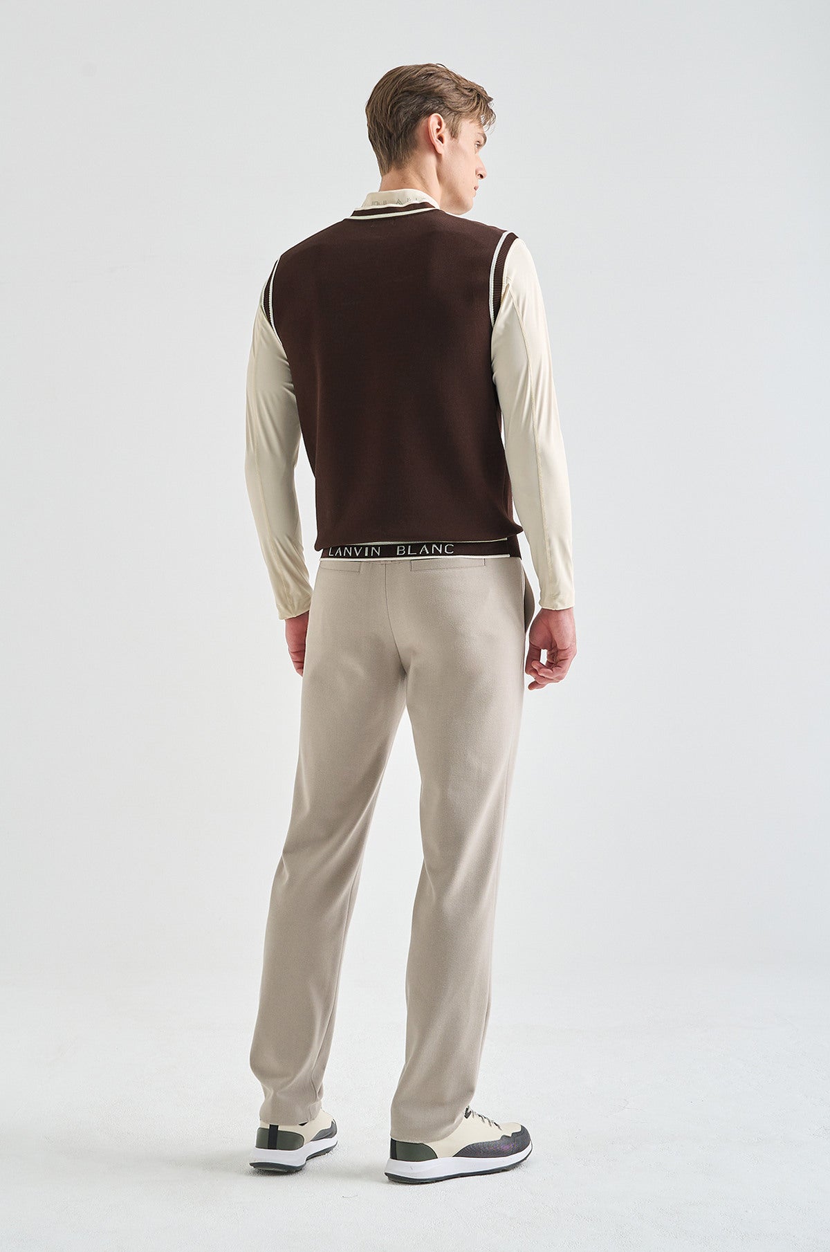 Lanvin Blanc Men's Knit Pants - Sepia Beige - Erthe Golf