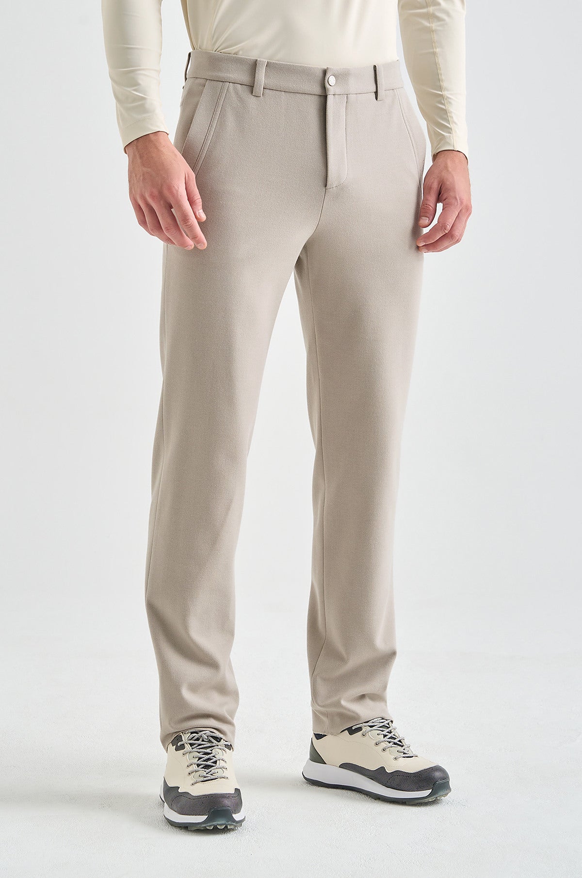 Lanvin Blanc Men&#39;s Knit Pants - Sepia Beige - Erthe Golf