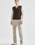 Lanvin Blanc Men's Knit Pants - Sepia Beige - Erthe Golf
