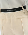 Lanvin Blanc Women's Pants - Beige - Erthe Golf