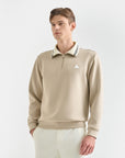 Lanvin Blanc Men's Zip Sweater - Beige - Erthe Golf