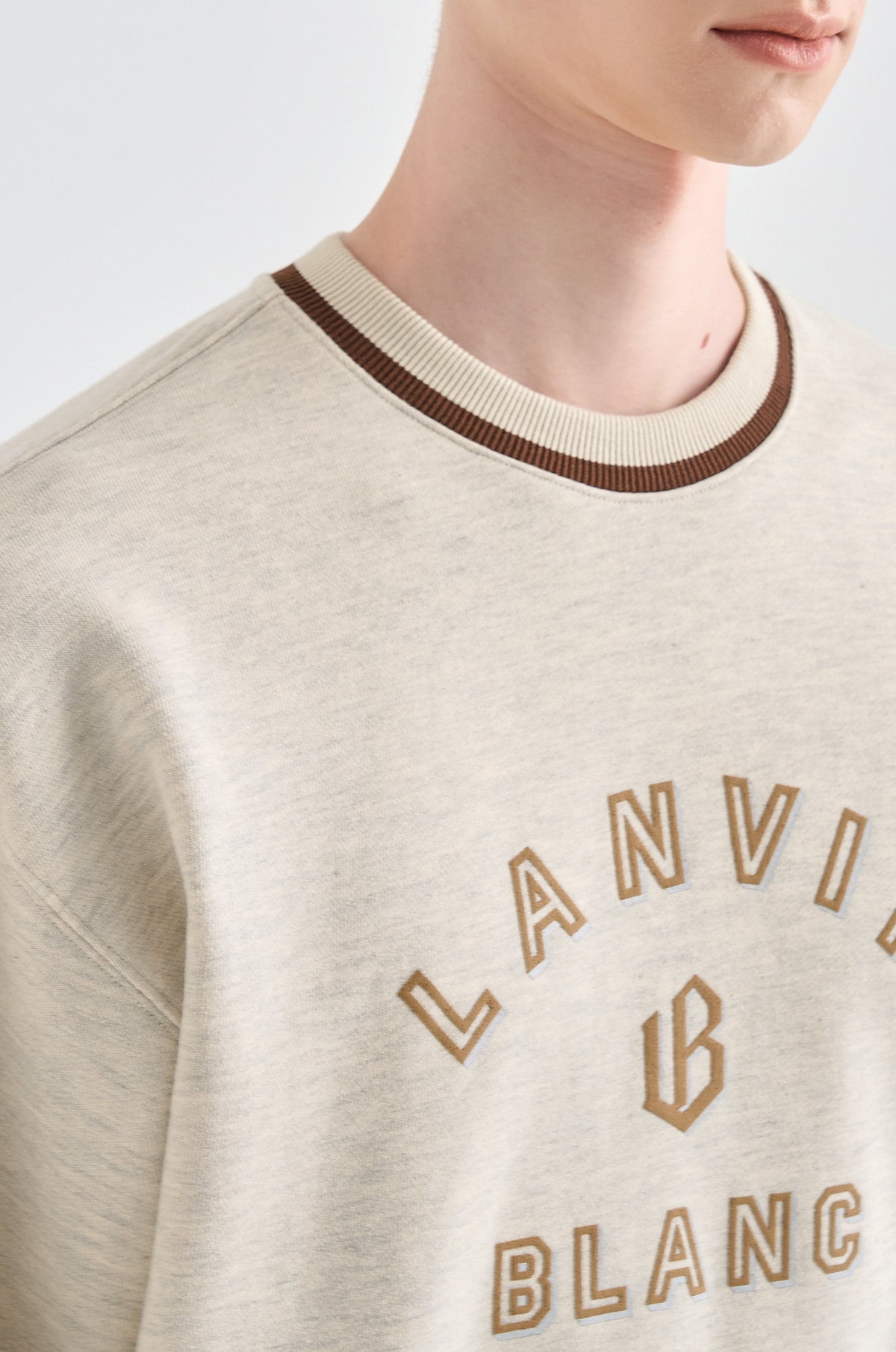 Lanvin Blanc Men's Sweater - Oatmeal - Erthe Golf