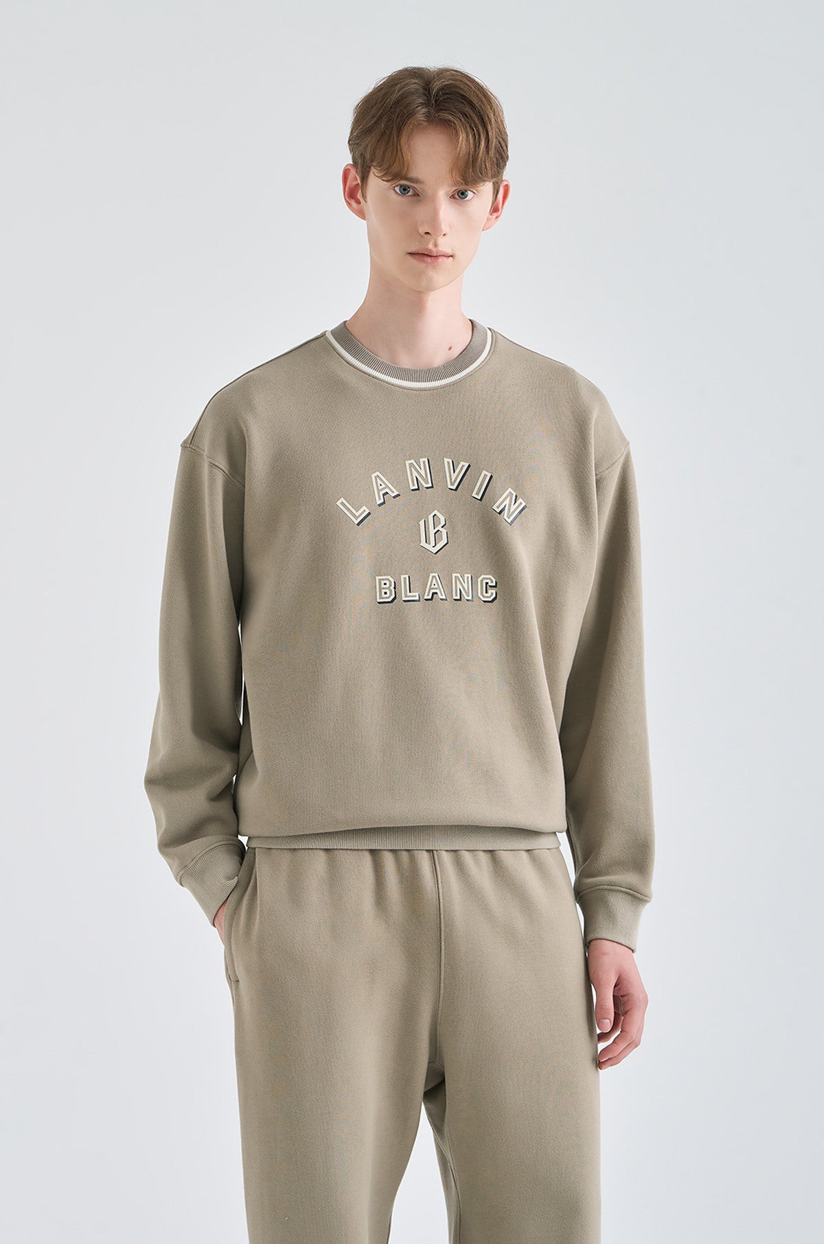 Lanvin Blanc Men's Sweater - Taupe Grey | Erthe Golf