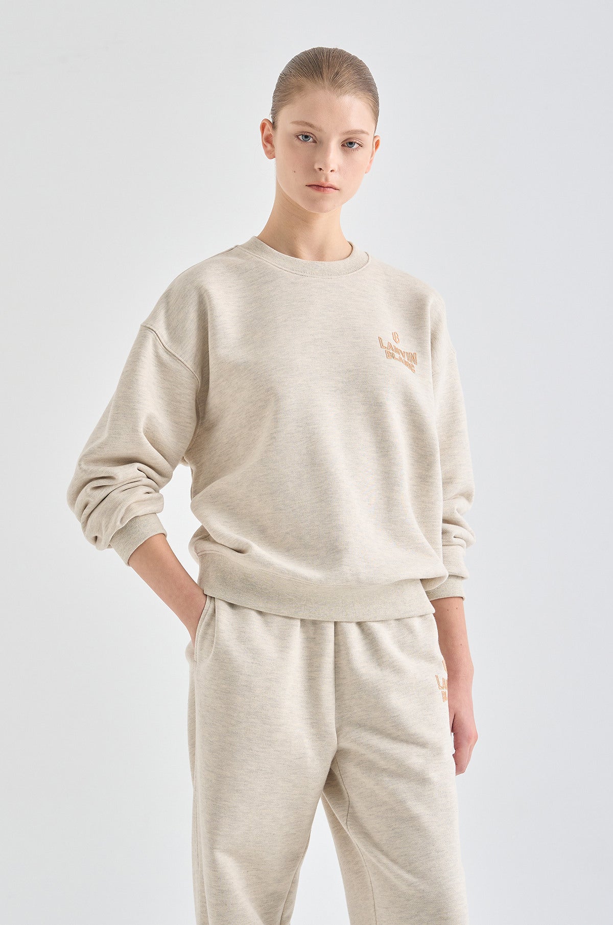 Lanvin Blanc Women&#39;s Sweatshirt - Oatmeal - Erthe Golf