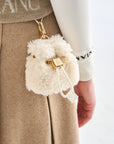 Lanvin Blanc Fluffy Ball Bag - Ivory - Erthe Golf