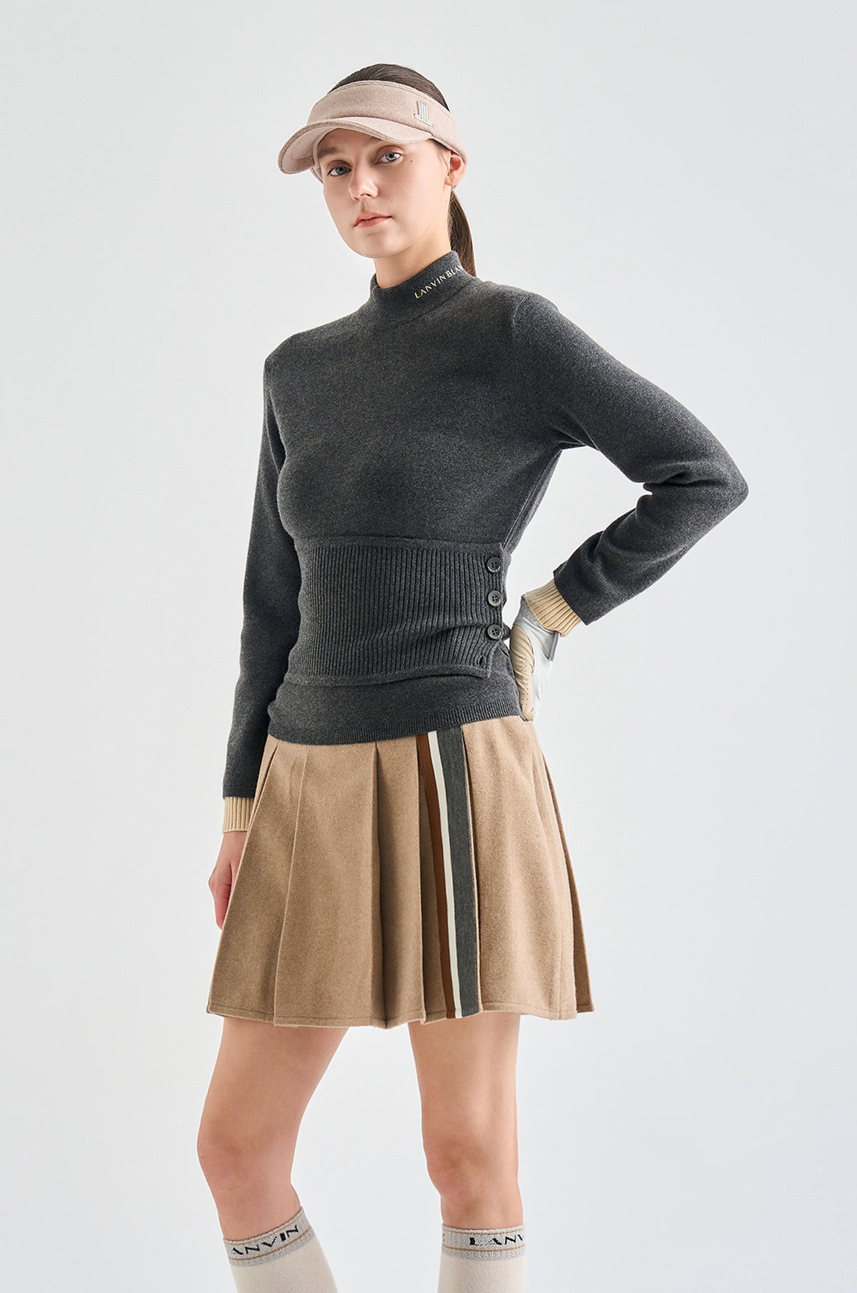 Lanvin Blanc Women's Sweater - Grey - Erthe Golf