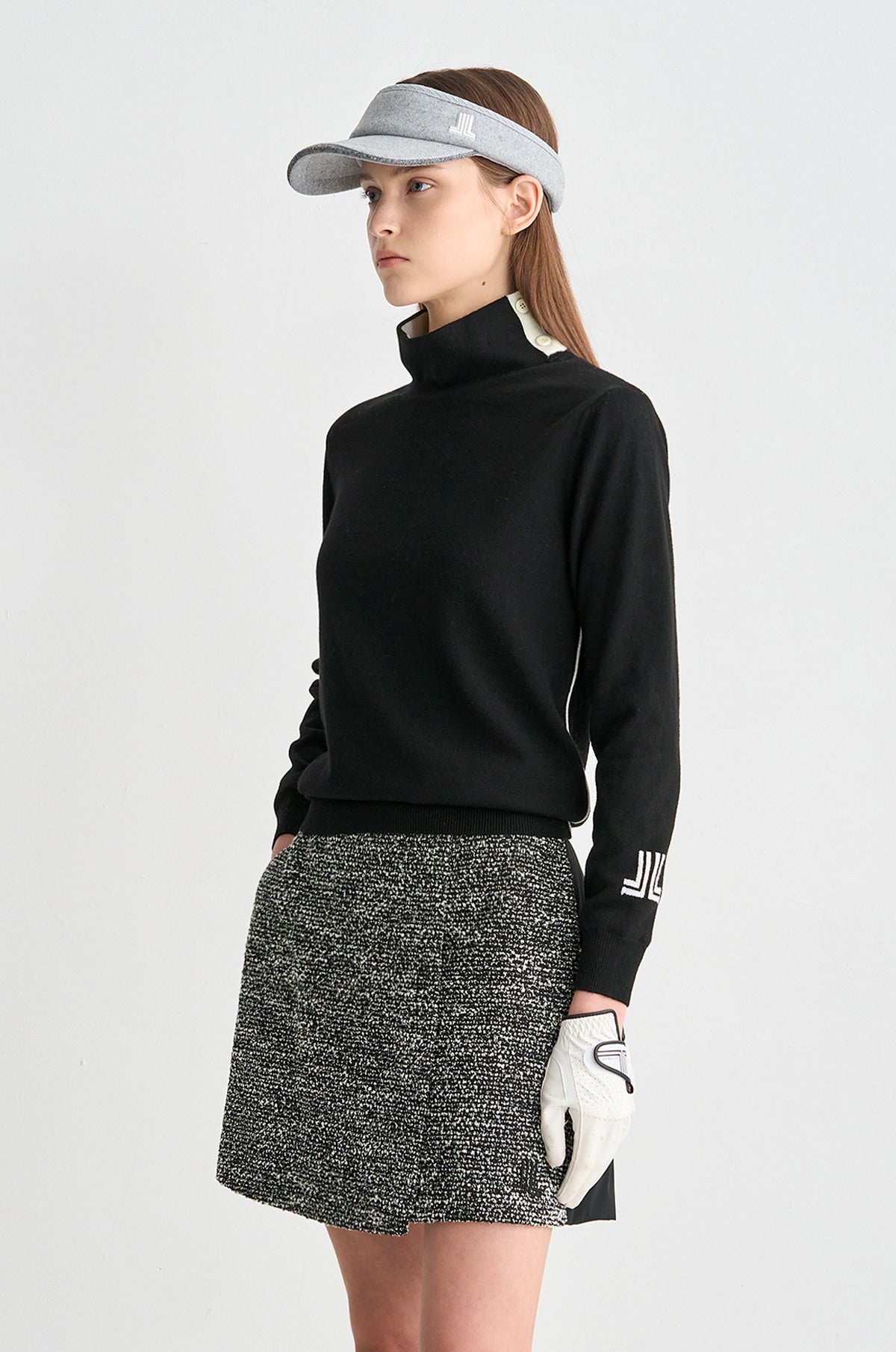 Lanvin Blanc Women's Turtle Neck Top - Black - Erthe Golf