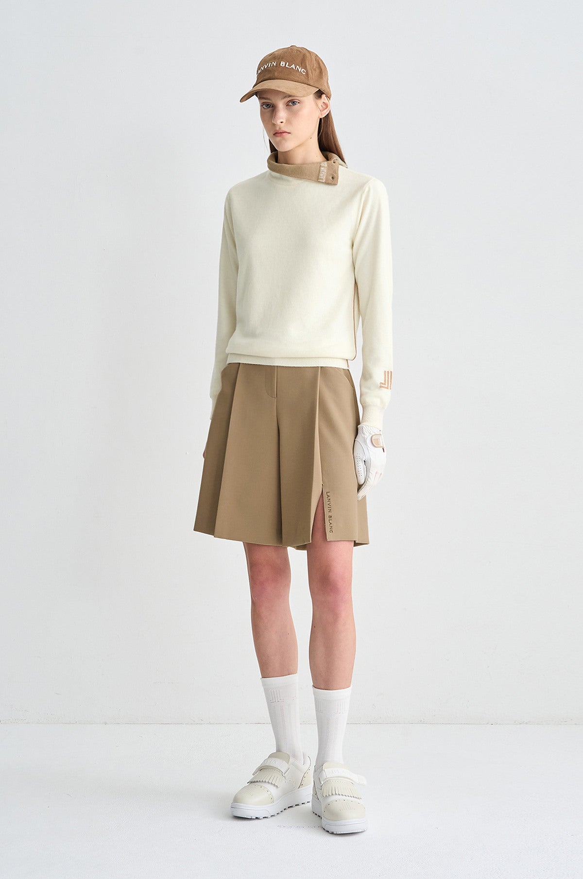 Lanvin Blanc Women's Turtle Neck Top - Ivory - Erthe Golf