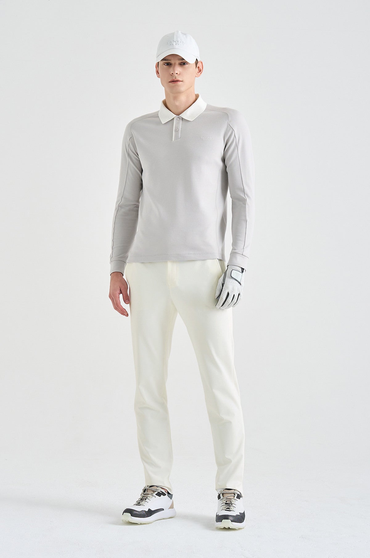 Lanvin Blanc Men&#39;s Polo - Light Grey - Erthe Golf