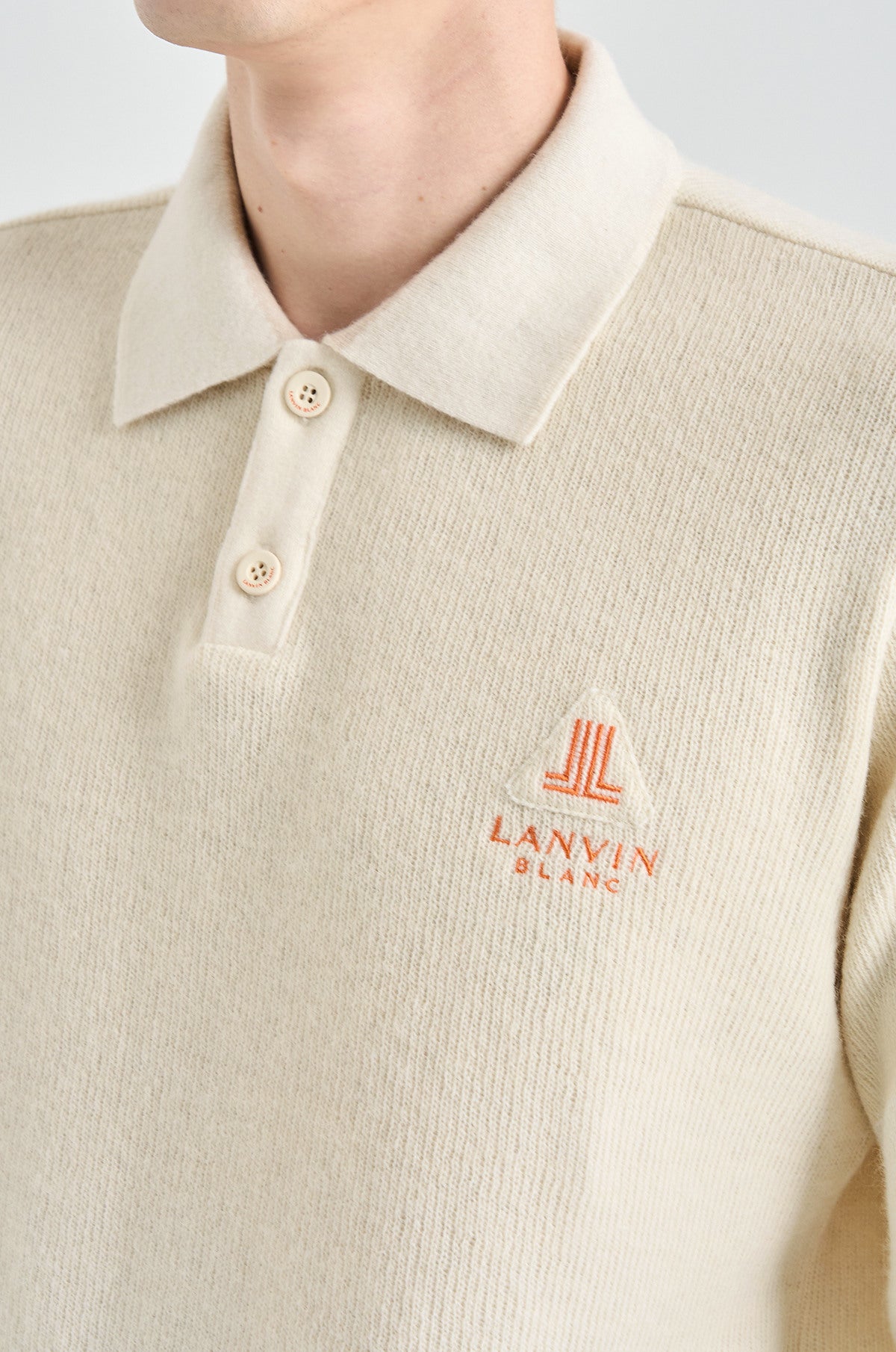 Lanvin Blanc Men's Sweater - Oatmeal - Erthe Golf
