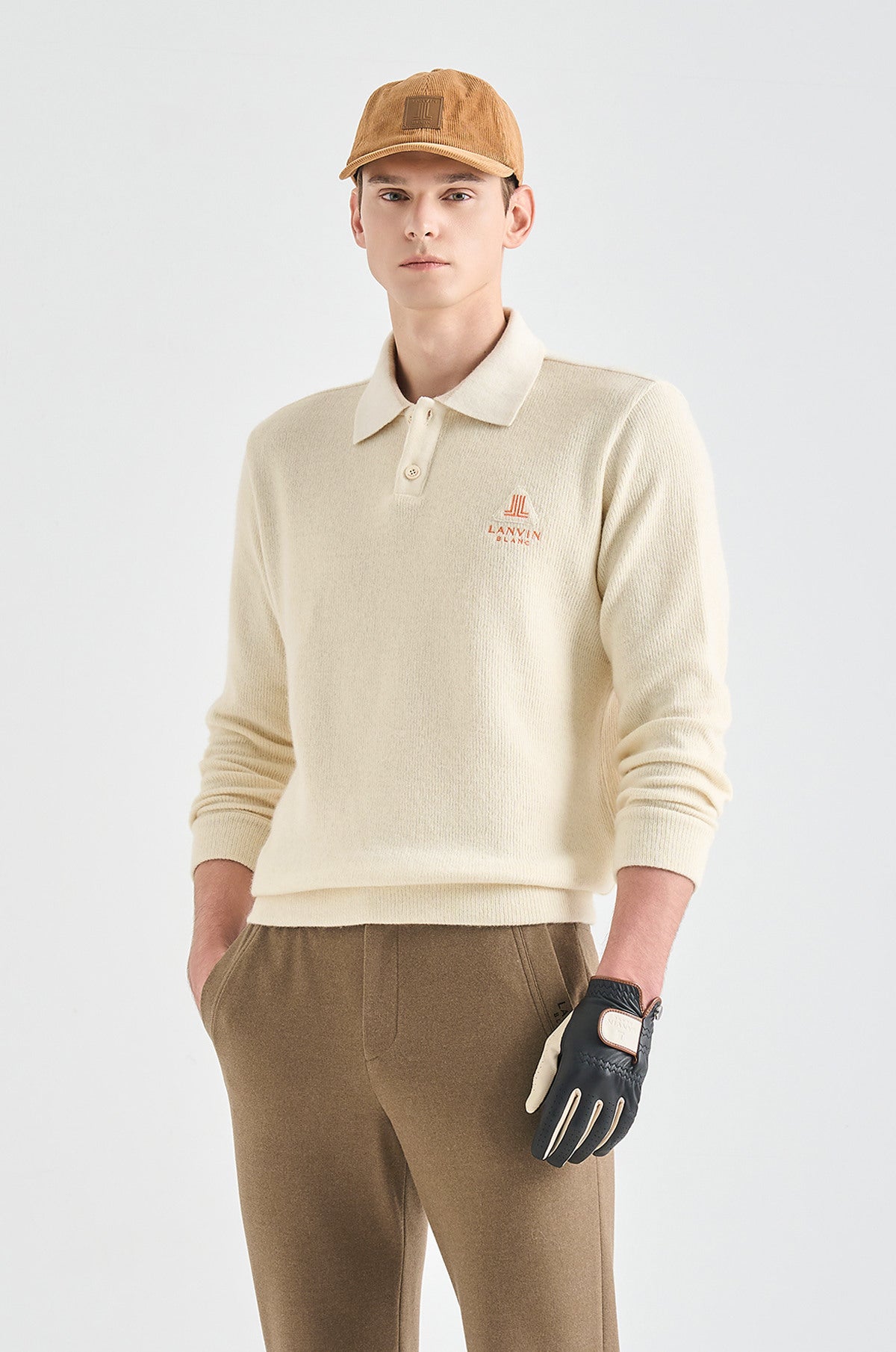 Lanvin Blanc Men's Sweater - Oatmeal - Erthe Golf