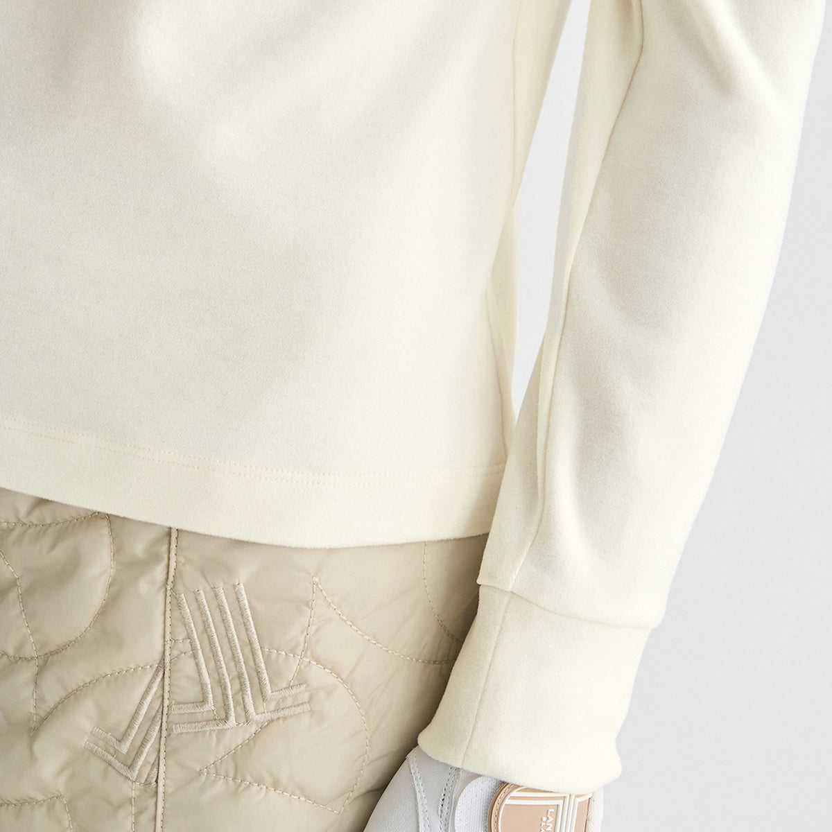 Lanvin Blanc Women's Long Sleeve Polo - Off White - Erthe Golf