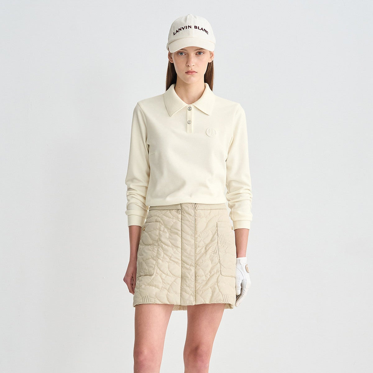 Lanvin Blanc Women's Long Sleeve Polo - Off White - Erthe Golf