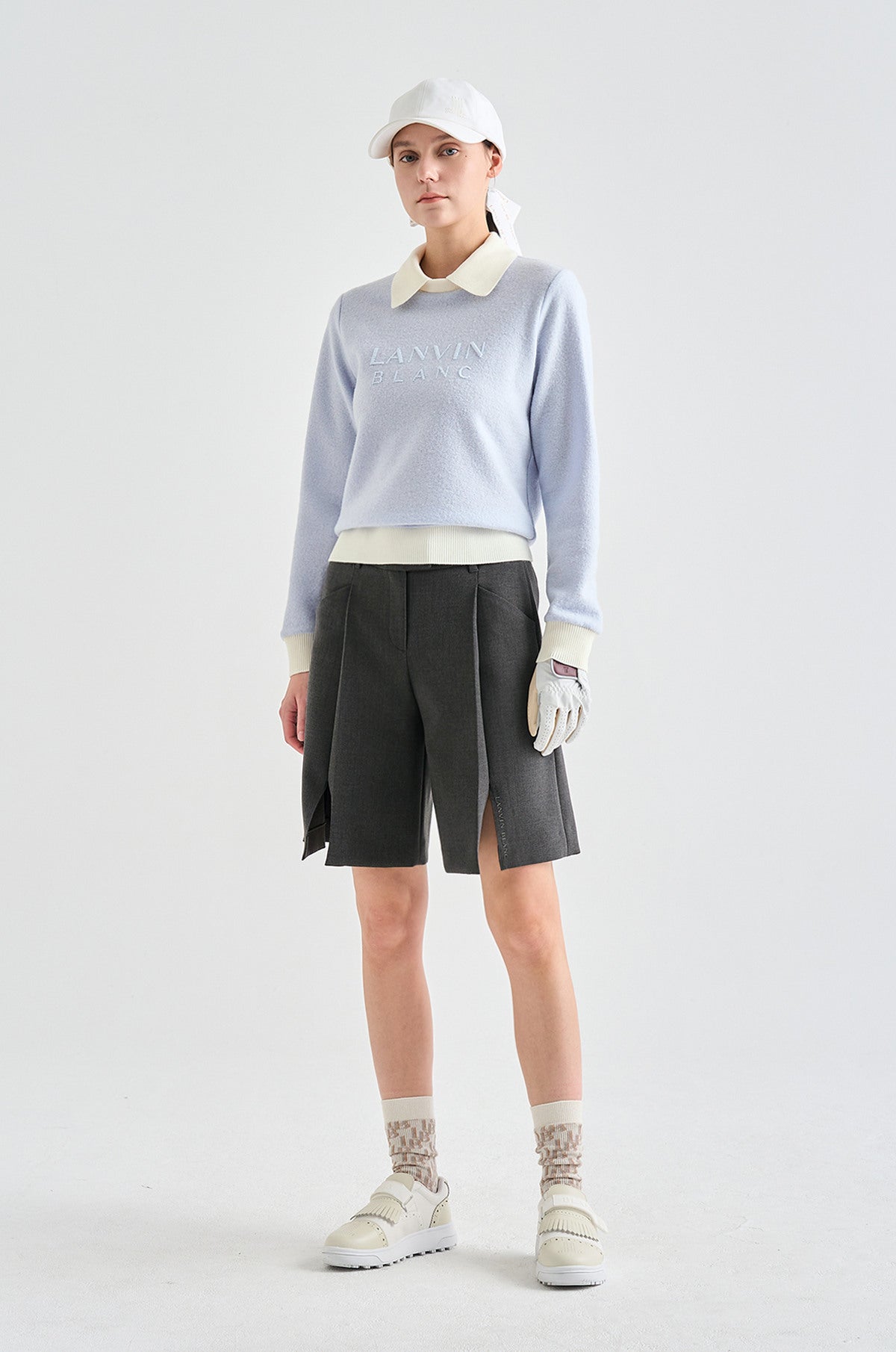 Lanvin Blanc Women's Sweater - Ice Blue - Erthe Golf