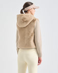 Women's Fur Vest - Beige - Erthe Golf