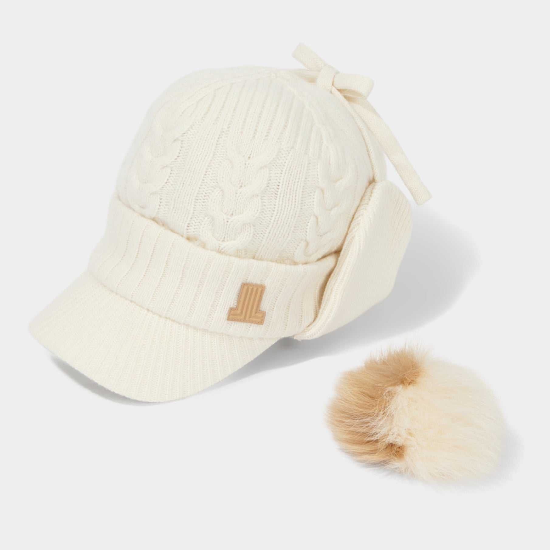 Women's Knit Hat - Ivory - Erthe Golf