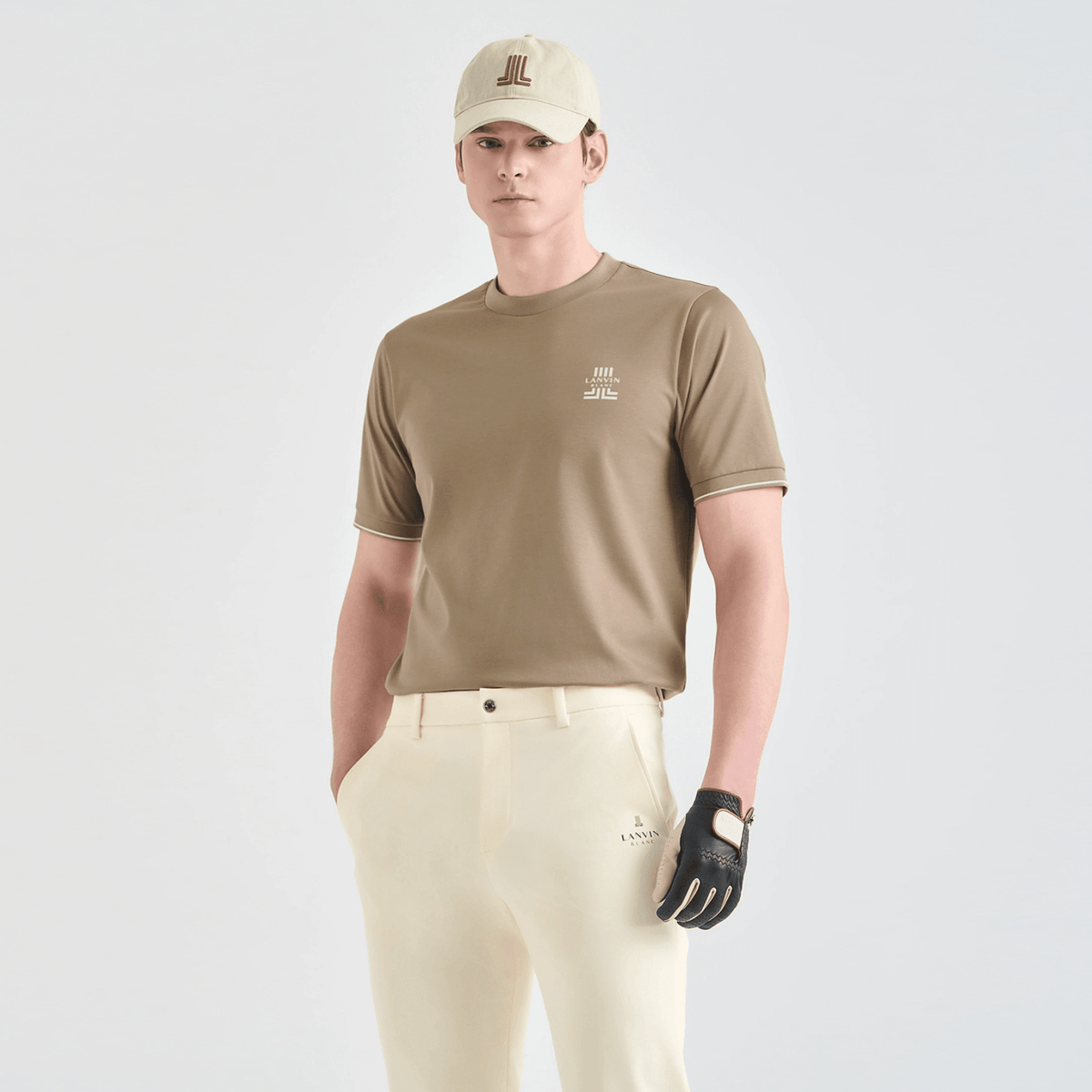 Men's Contrast Trim Top - Sepia - Erthe Golf