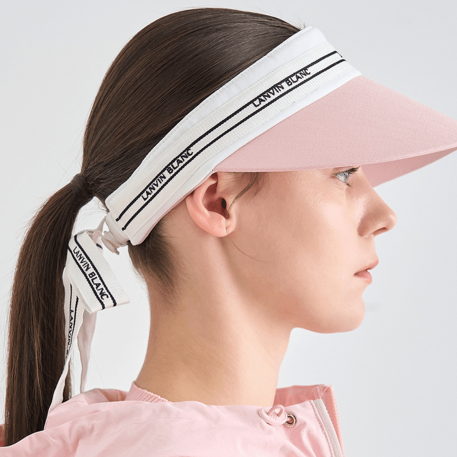 Women's Detachable Ribbon Visor - Light Pink - Erthe Golf