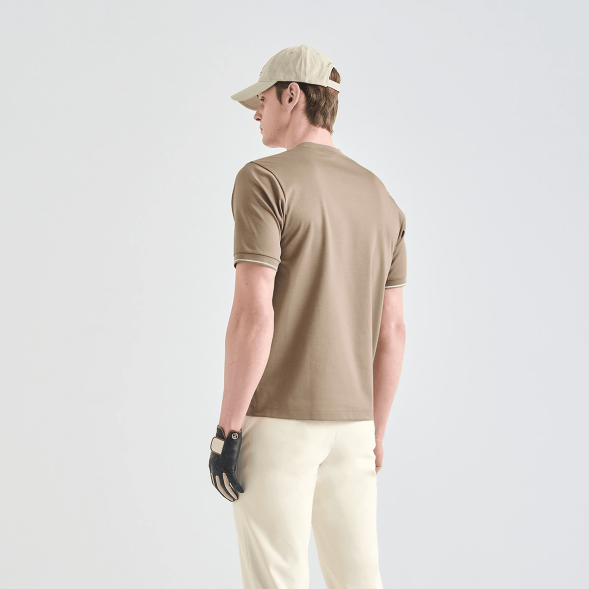Men's Contrast Trim Top - Sepia - Erthe Golf