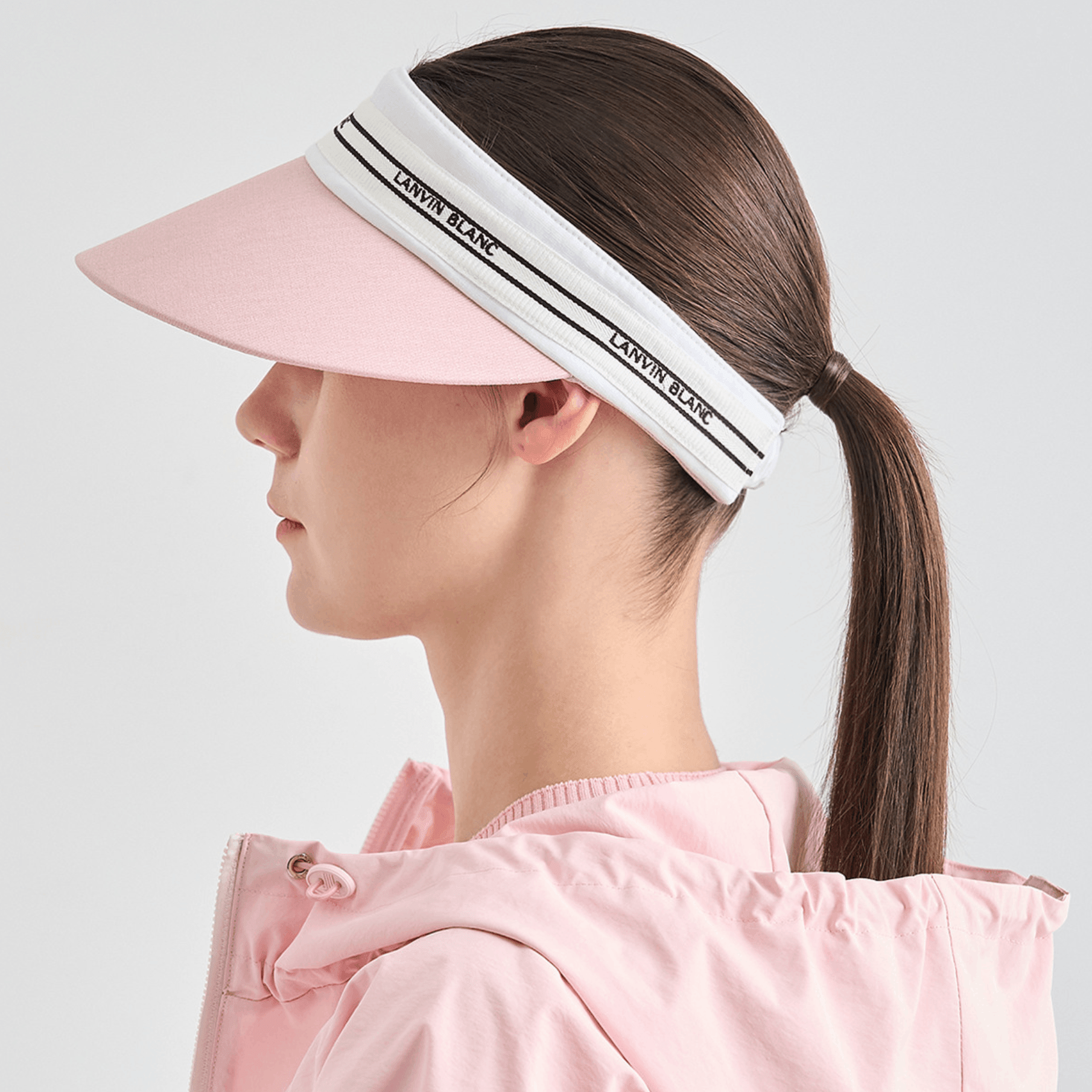 Women's Detachable Ribbon Visor - Light Pink - Erthe Golf