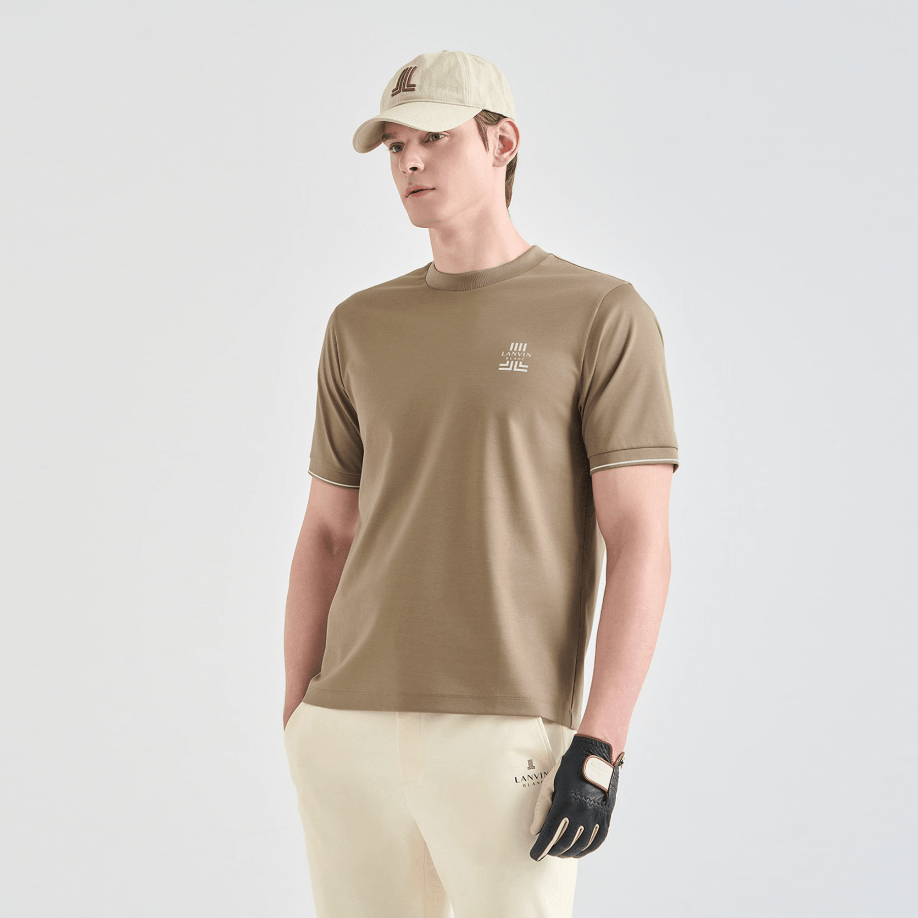 Men's Contrast Trim Top - Sepia - Erthe Golf