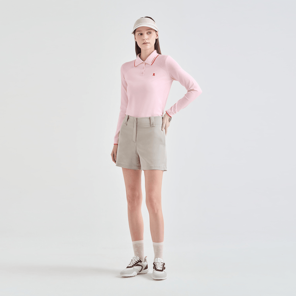 Women's Back - Banding Shorts - Warm Grey - Erthe Golf
