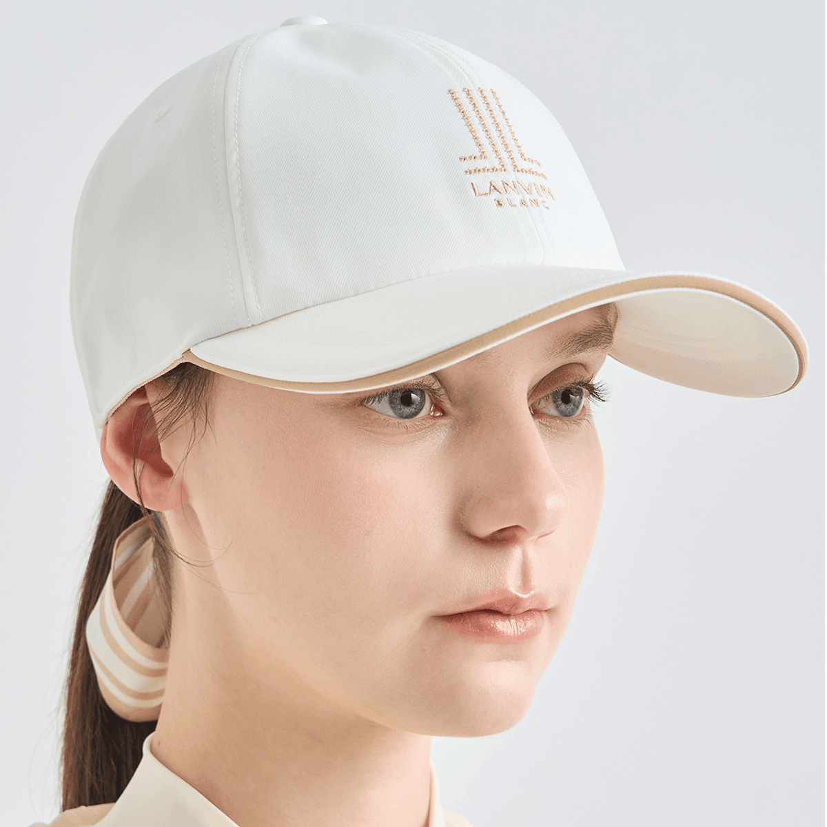 Women's Logo Cap & Scarf - Off White - Erthe Golf