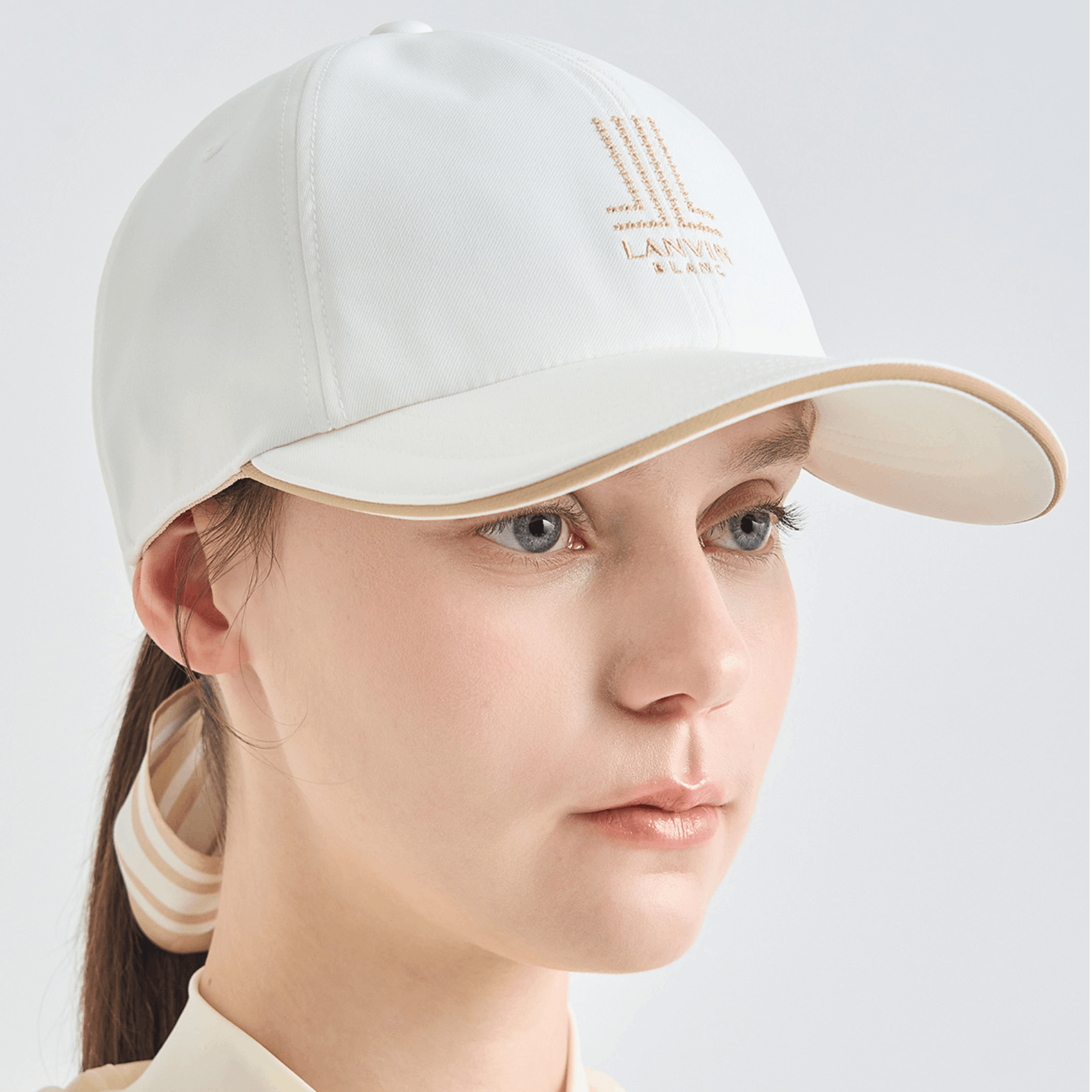 Women's Logo Cap & Scarf - Off White - Erthe Golf