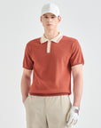 Men's Knit Top - Rust - Erthe Golf