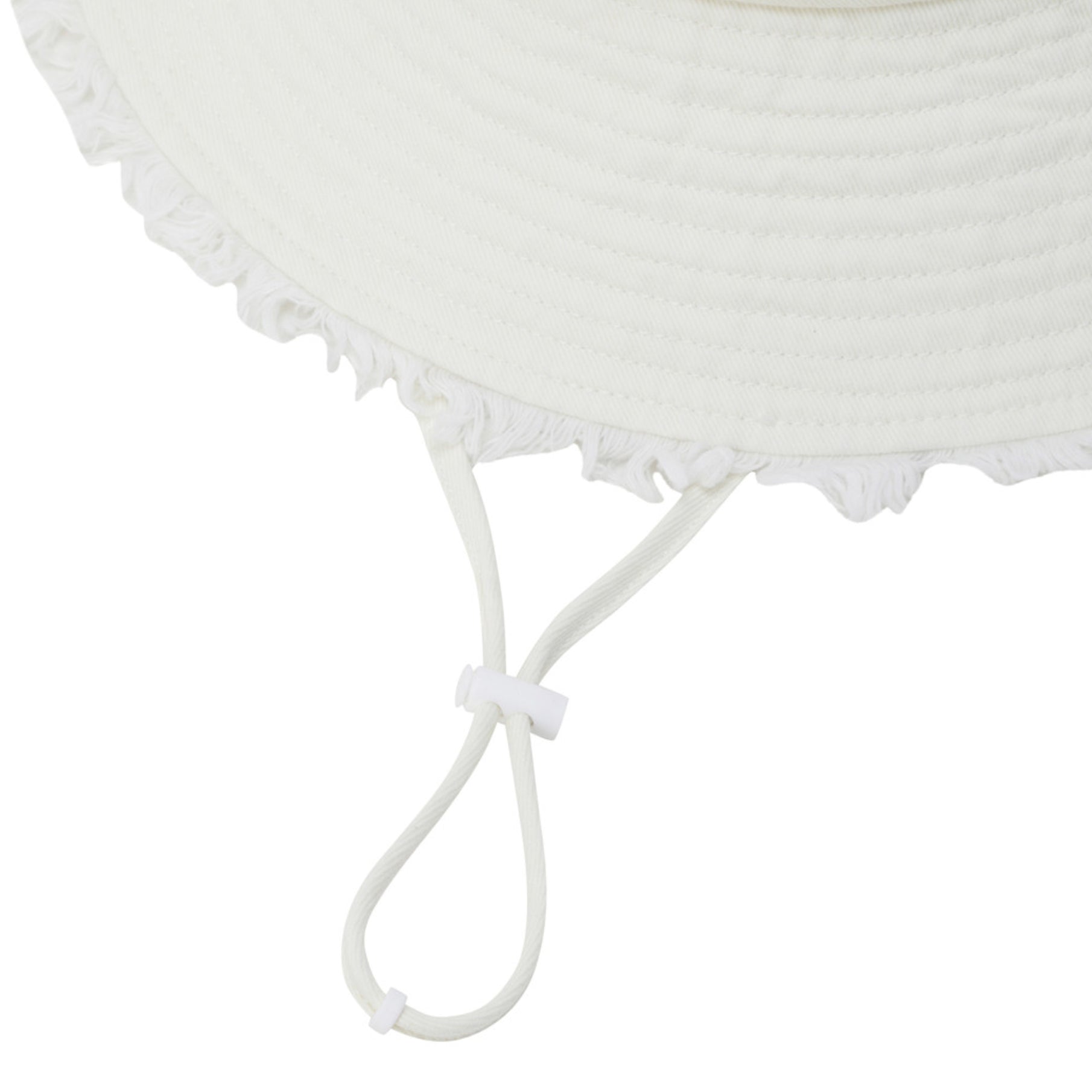 Women's Distressed Bucket Hat - Ivory - Erthe Golf