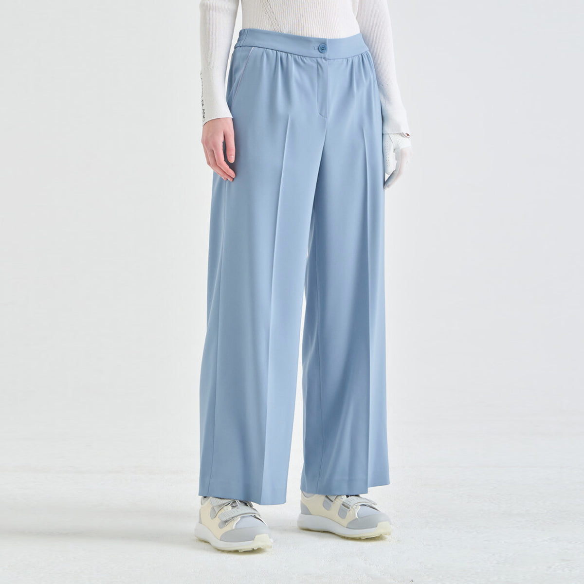 Women's Wide - Leg Stretch Pants - Smoke Blue - Erthe Golf