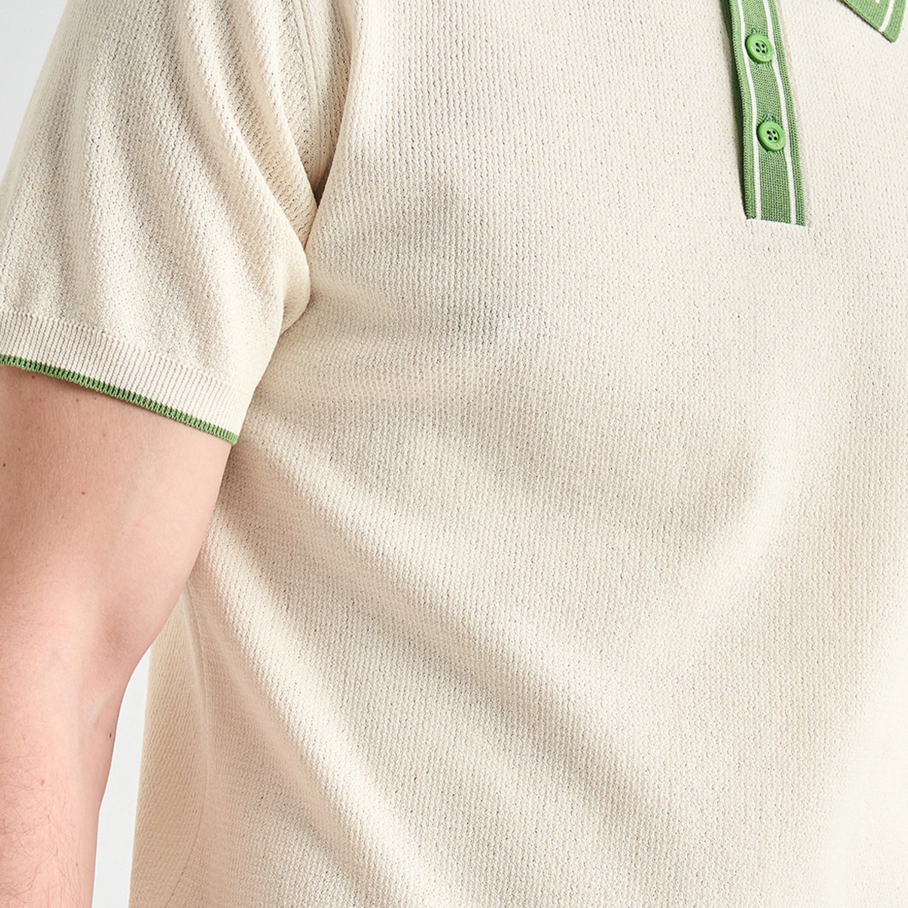 Men's Knit Top - Ivory - Erthe Golf