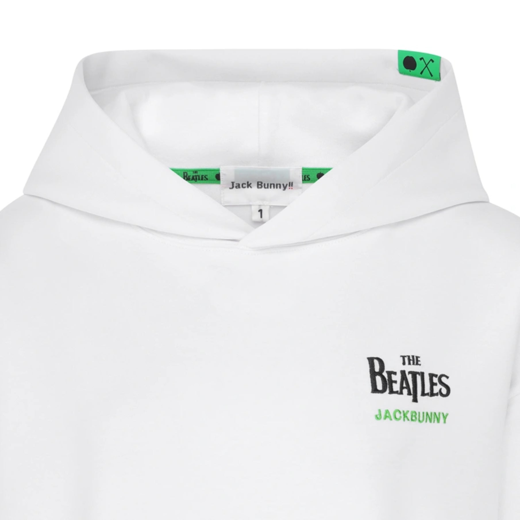 Women's Jack Bunny Beatles Hooded T-Shirt - White - Erthe Golf