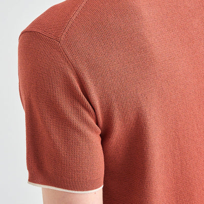 Men's Knit Top - Rust - Erthe Golf