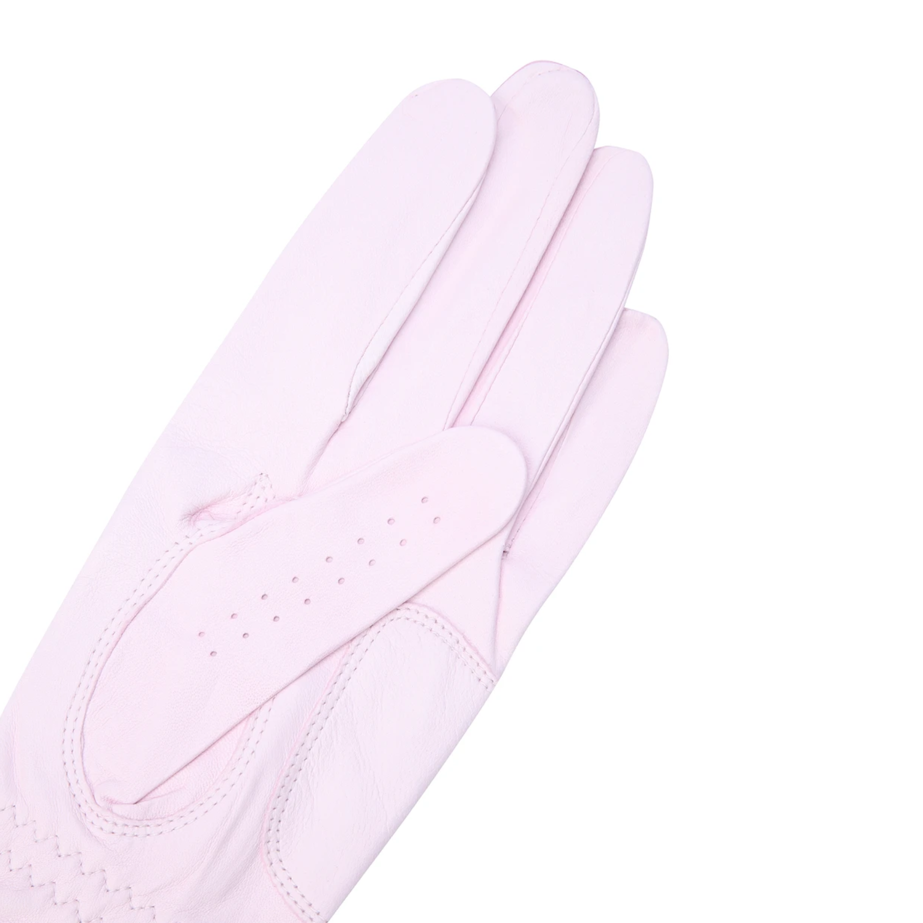 A single light pink leather glove shown against a plain white background.