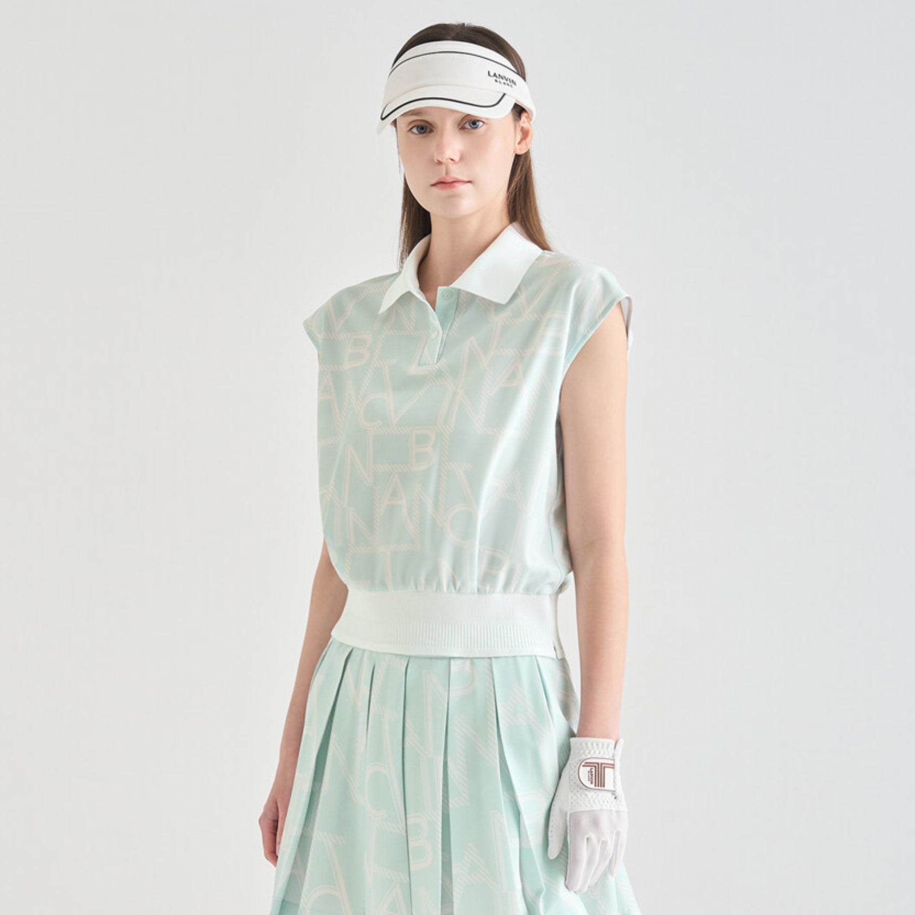 Women's Logo Print Polo - Mint - Erthe Golf