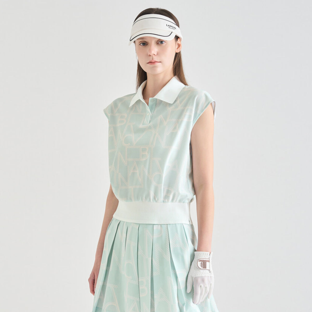 Women's Logo Print Polo - Mint - Erthe Golf