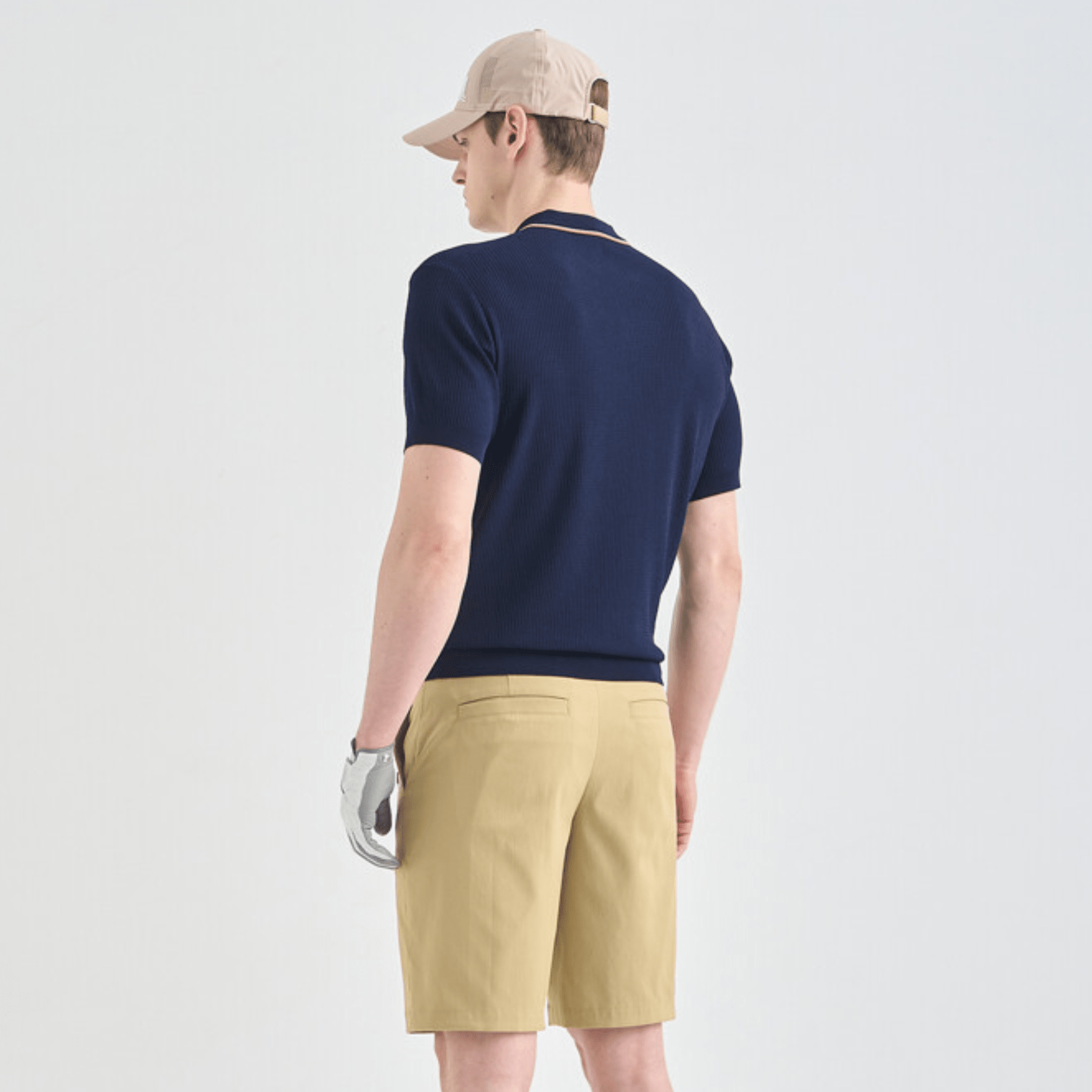 Men's Contrast Collar Polo - Dark Navy - Erthe Golf