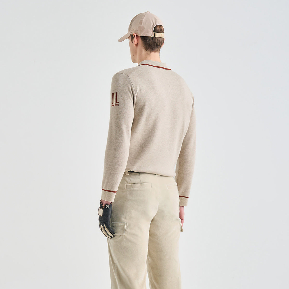 Men's Knit Top - Light Beige - Erthe Golf