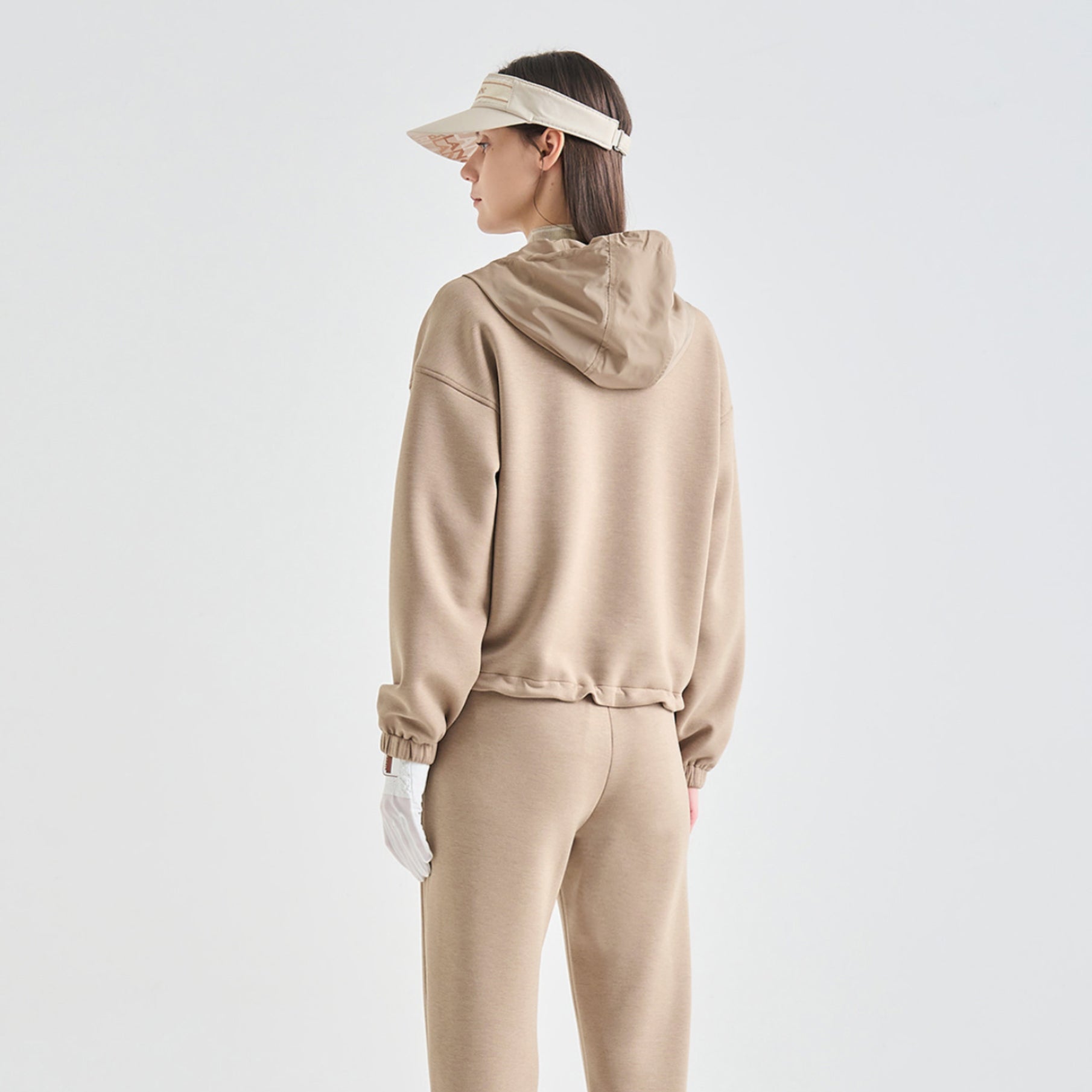 Women's Hooded Top - Camel - Erthe Golf