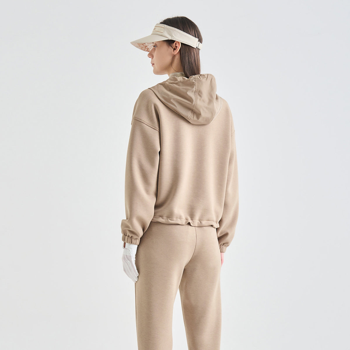Women's Hooded Top - Camel - Erthe Golf