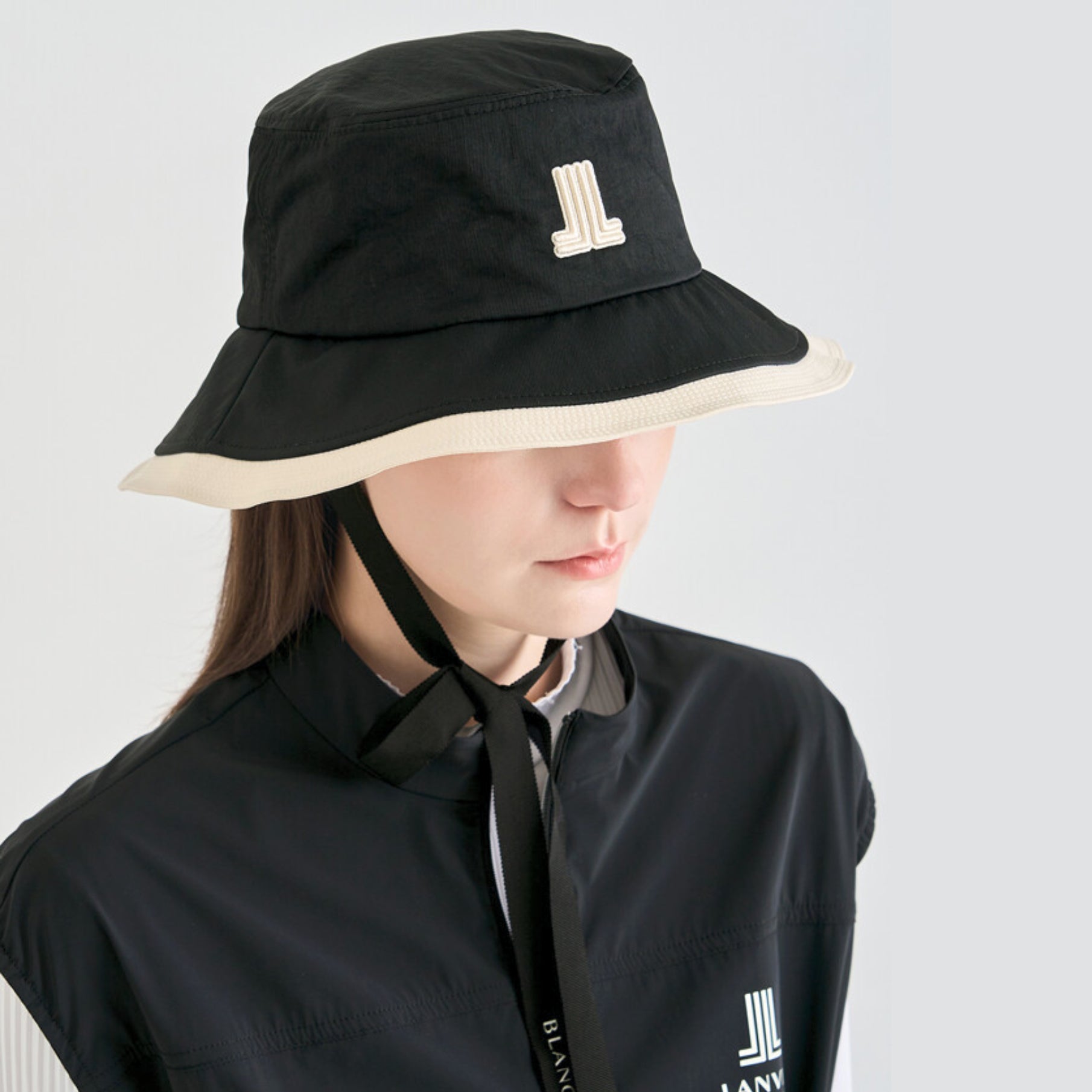 Tie - Strap Bucket Hat - Black - Erthe Golf