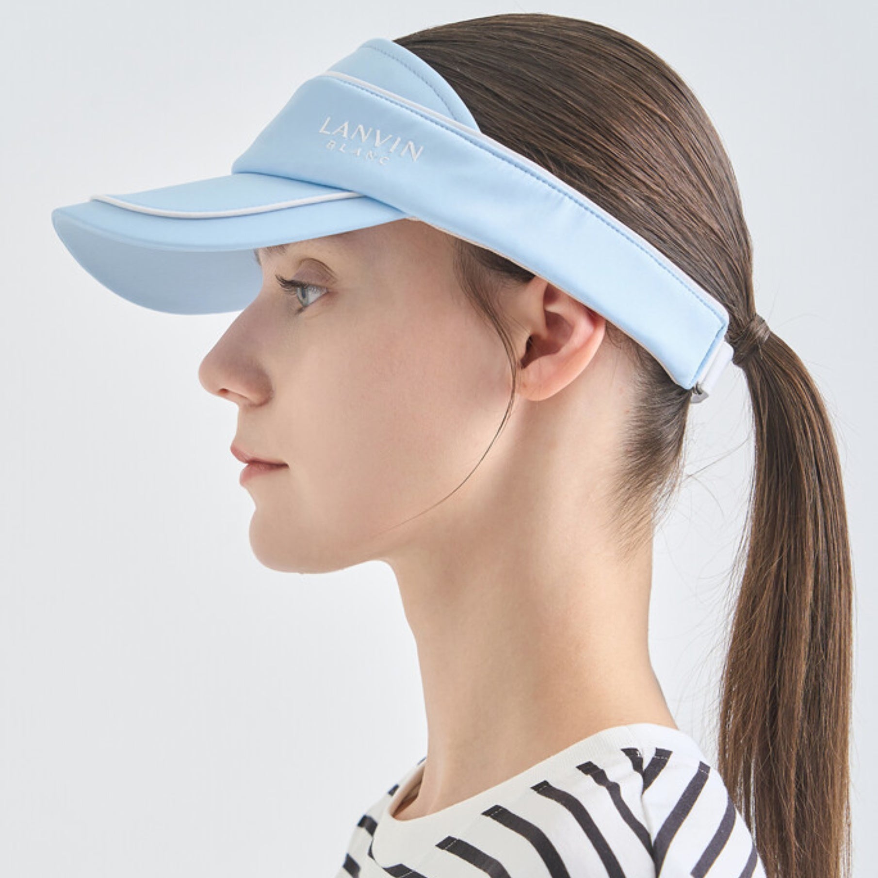 Piping Clip On Sun Visor - Light Blue - Erthe Golf