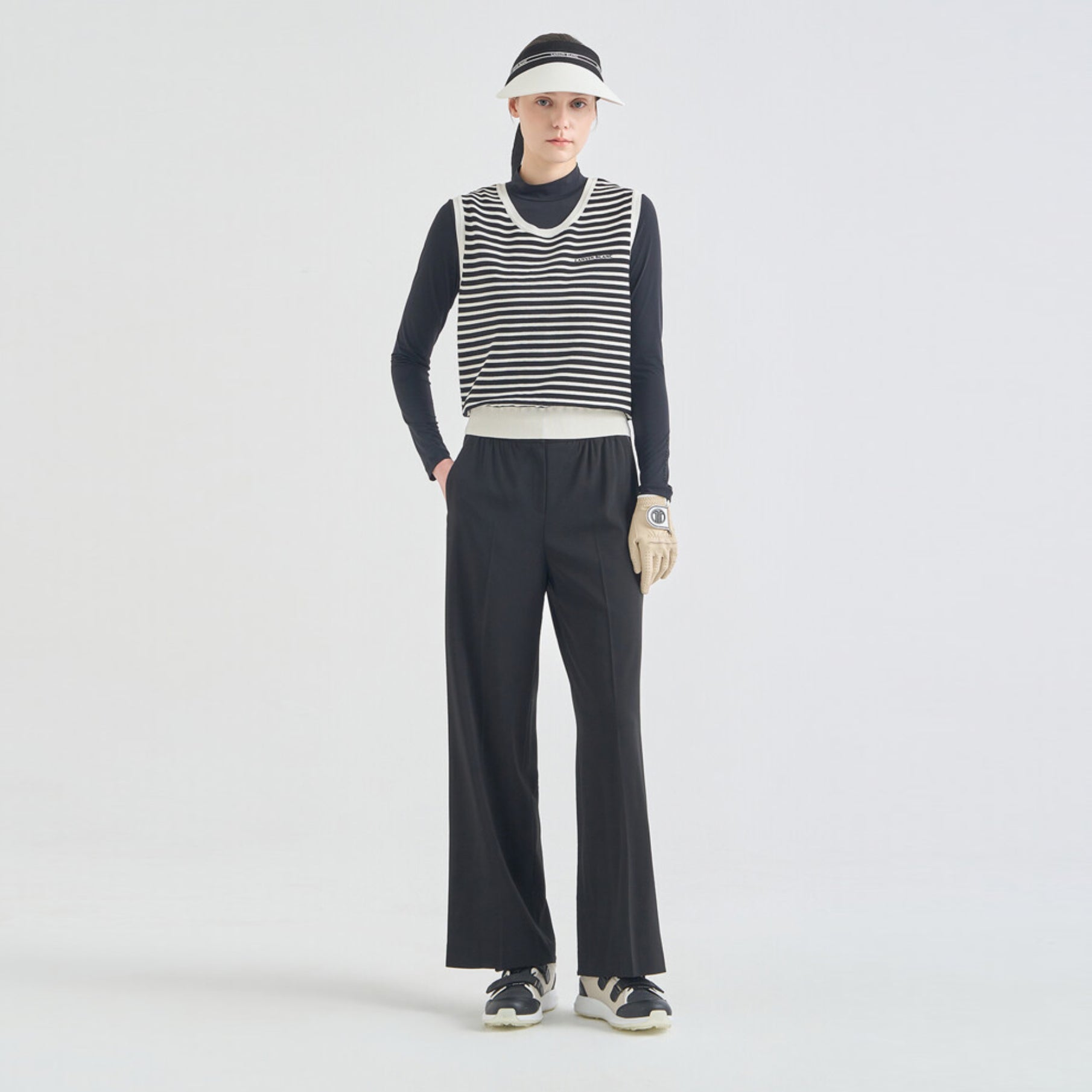 Women's Wide - Leg Stretch Pants - Black - Erthe Golf